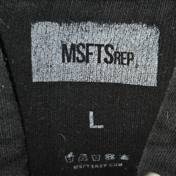 Jaden Smith x ERYS MSFTS Rep Black Tour Hoodie Multi Colored sz L - Picture 2 of 5